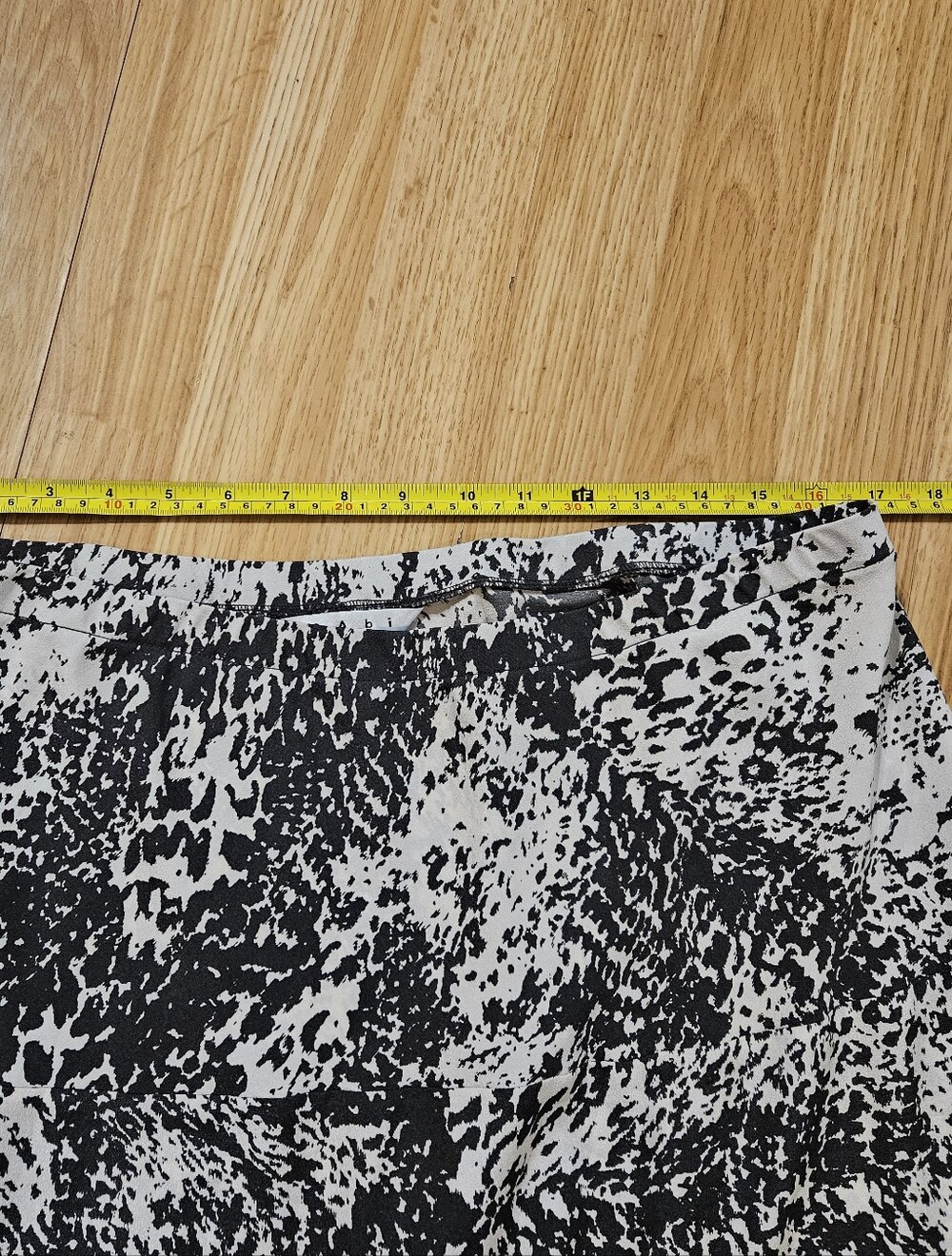 CAbi Black and White Abstract Tiered Flowy Lightweight Maxi Skirt - Picture 2 of 5